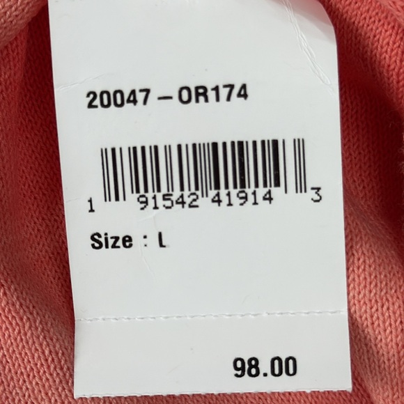 [NWT] Bonobos lightweight crewneck sweater, pastel orange/salmon, large - Picture 8 of 8